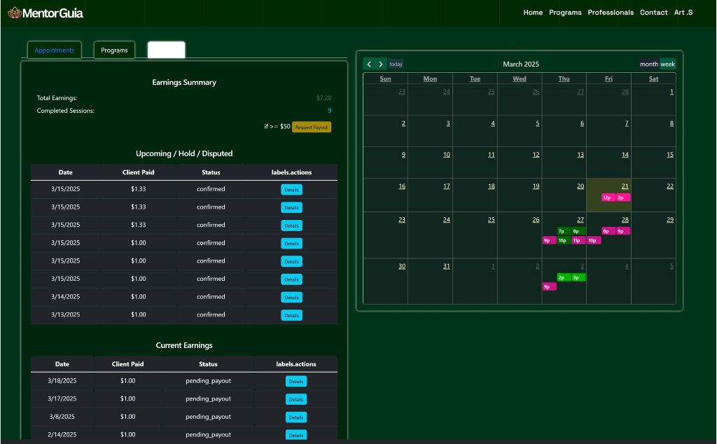 Earnings & Payment System