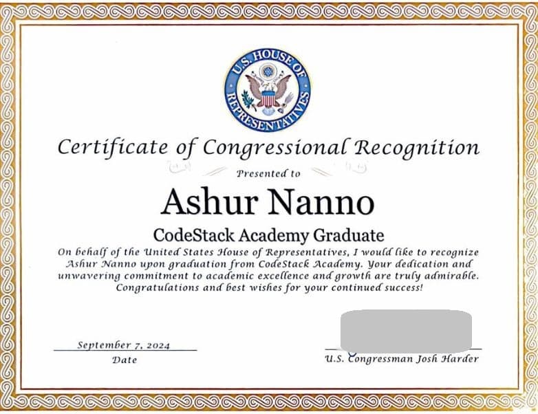 Congressional Recognition