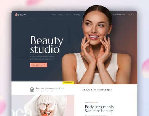 Beauty Studio website style preview