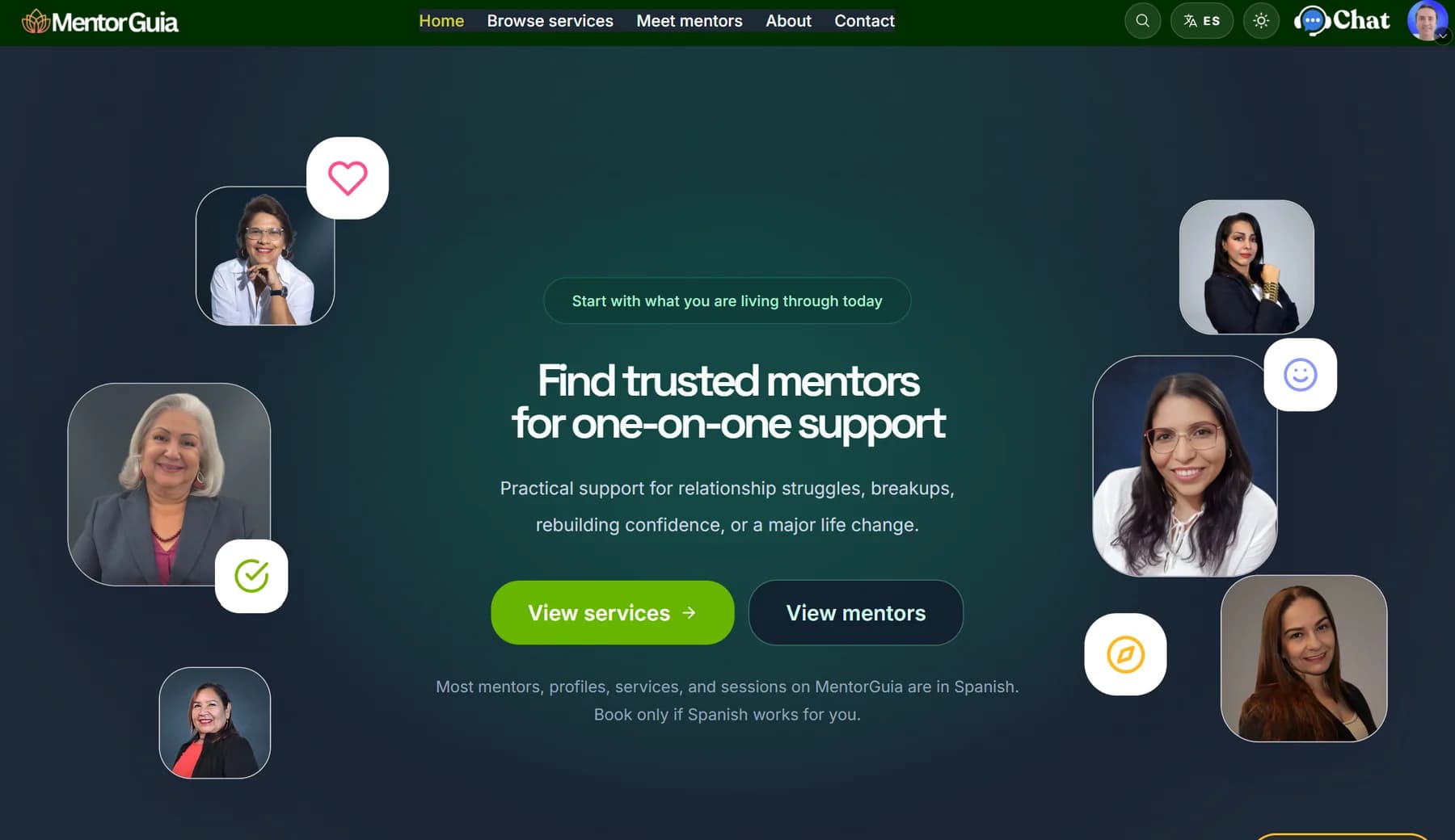 MentorGuia.com Mentorship Platform screenshot